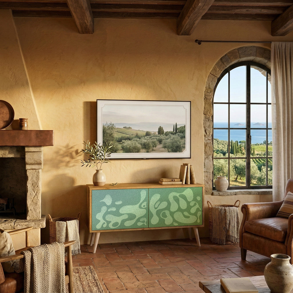 IRREGULAR BLUE Compact 2-Door TV Cabinet