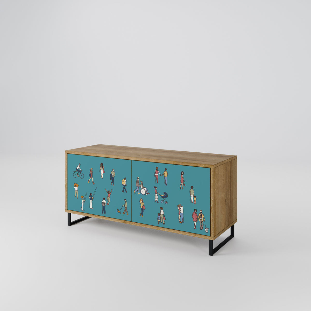 COLLECTIVE STREAM Compact 2-Door TV Cabinet