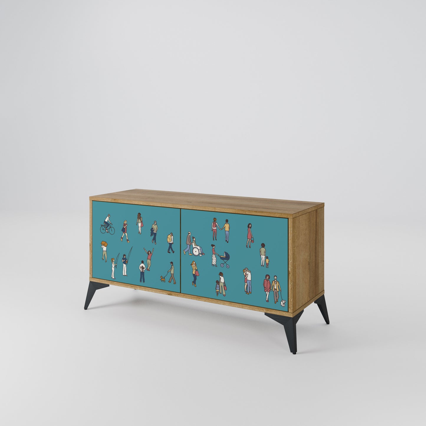 COLLECTIVE STREAM Compact 2-Door TV Cabinet