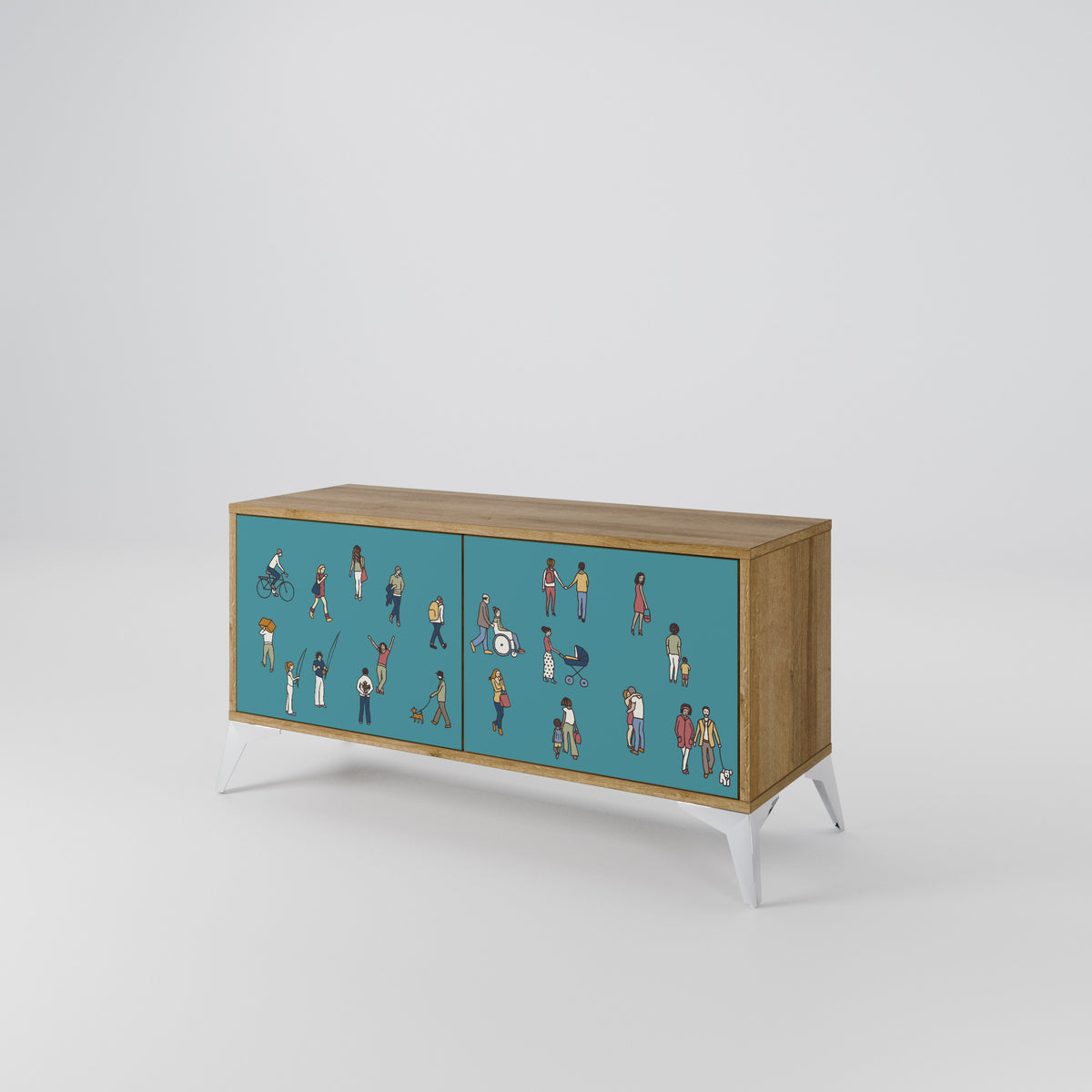 COLLECTIVE STREAM Compact 2-Door TV Cabinet