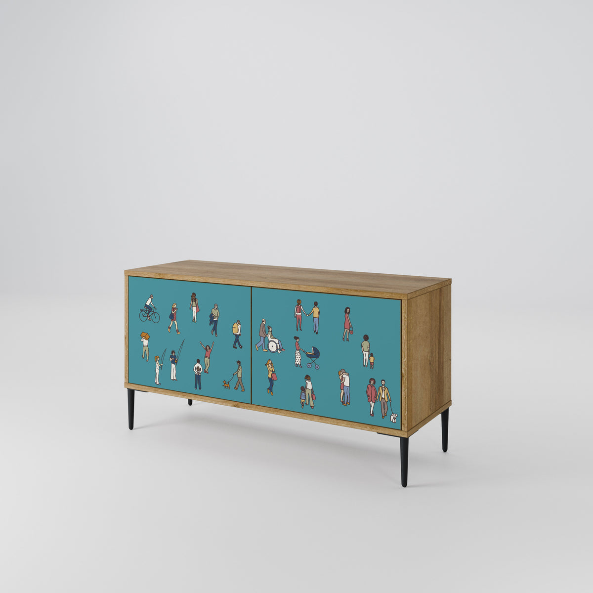 COLLECTIVE STREAM Compact 2-Door TV Cabinet