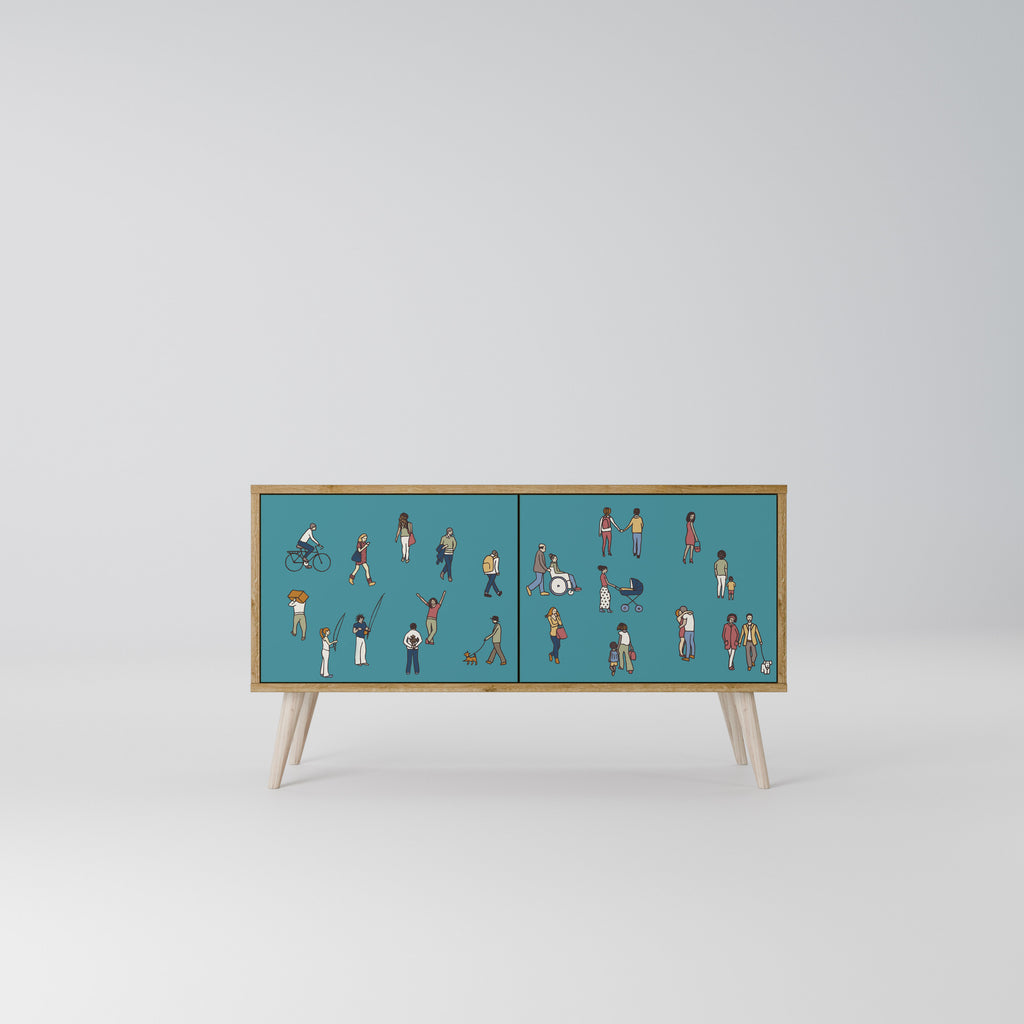 COLLECTIVE STREAM Compact 2-Door TV Cabinet