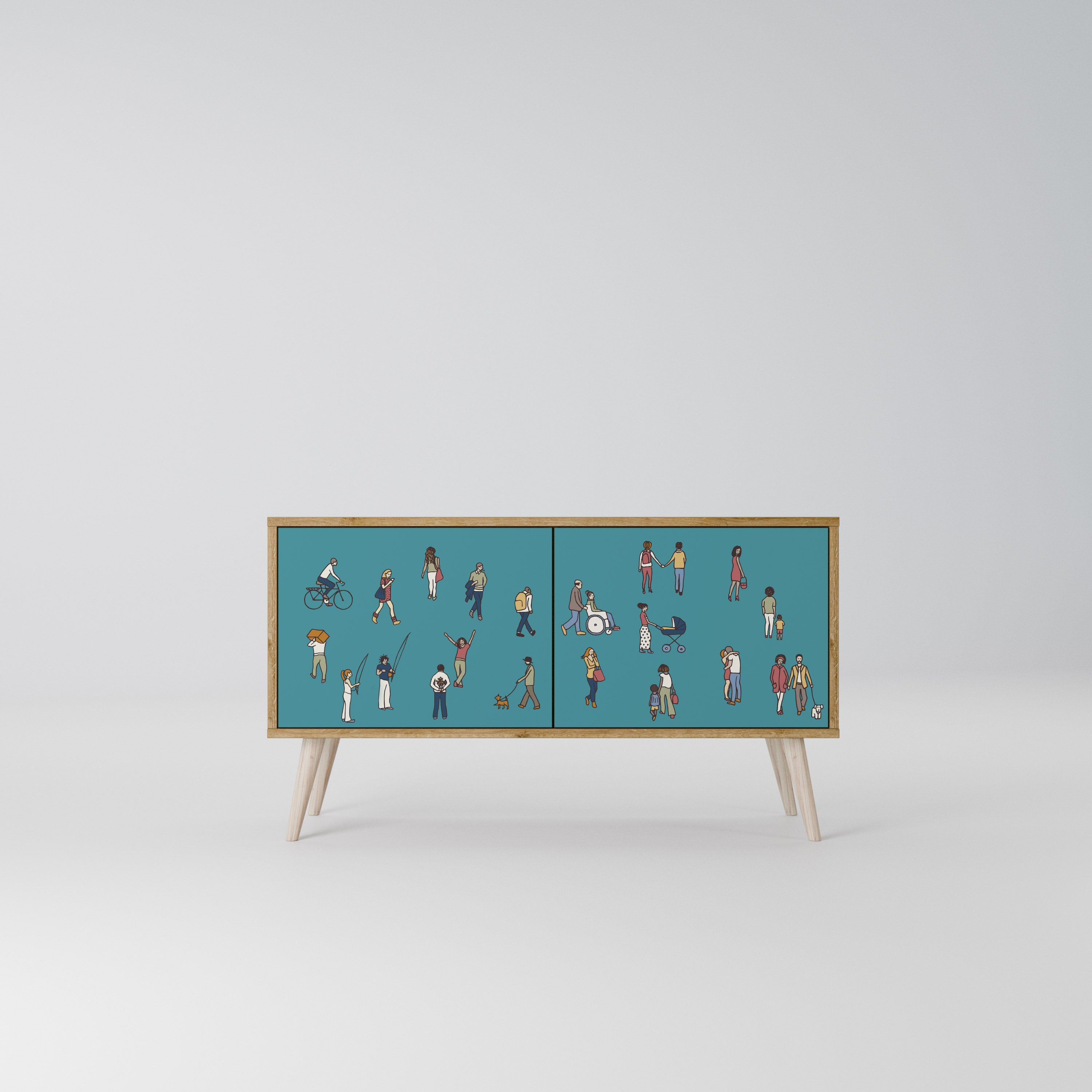 COLLECTIVE STREAM Compact 2-Door TV Cabinet