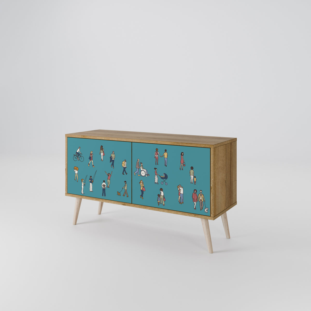 COLLECTIVE STREAM Compact 2-Door TV Cabinet
