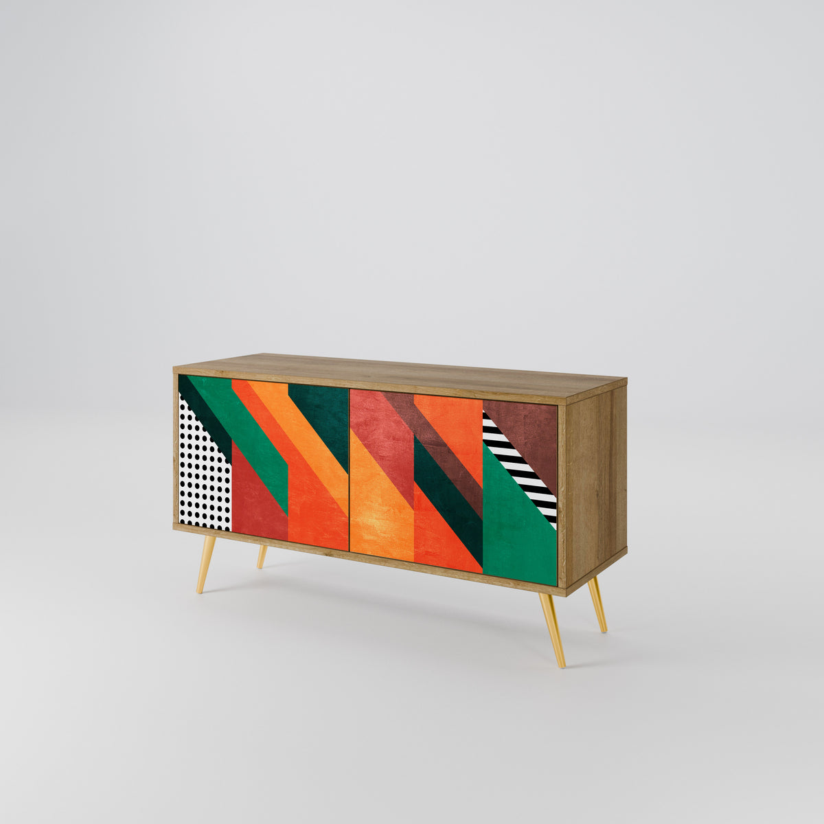 MAKESHIFT ARTISTRY Compact 2-Door TV Cabinet