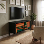 EARTHY FIGURES Compact 2-Door TV Cabinet
