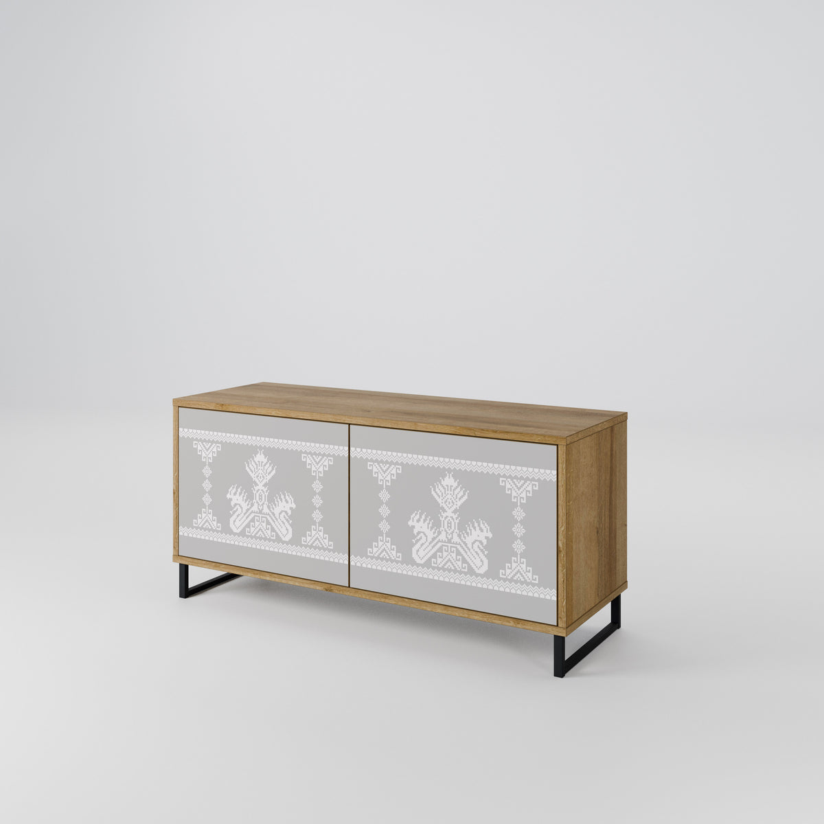 THAI GRAY Compact 2-Door TV Cabinet