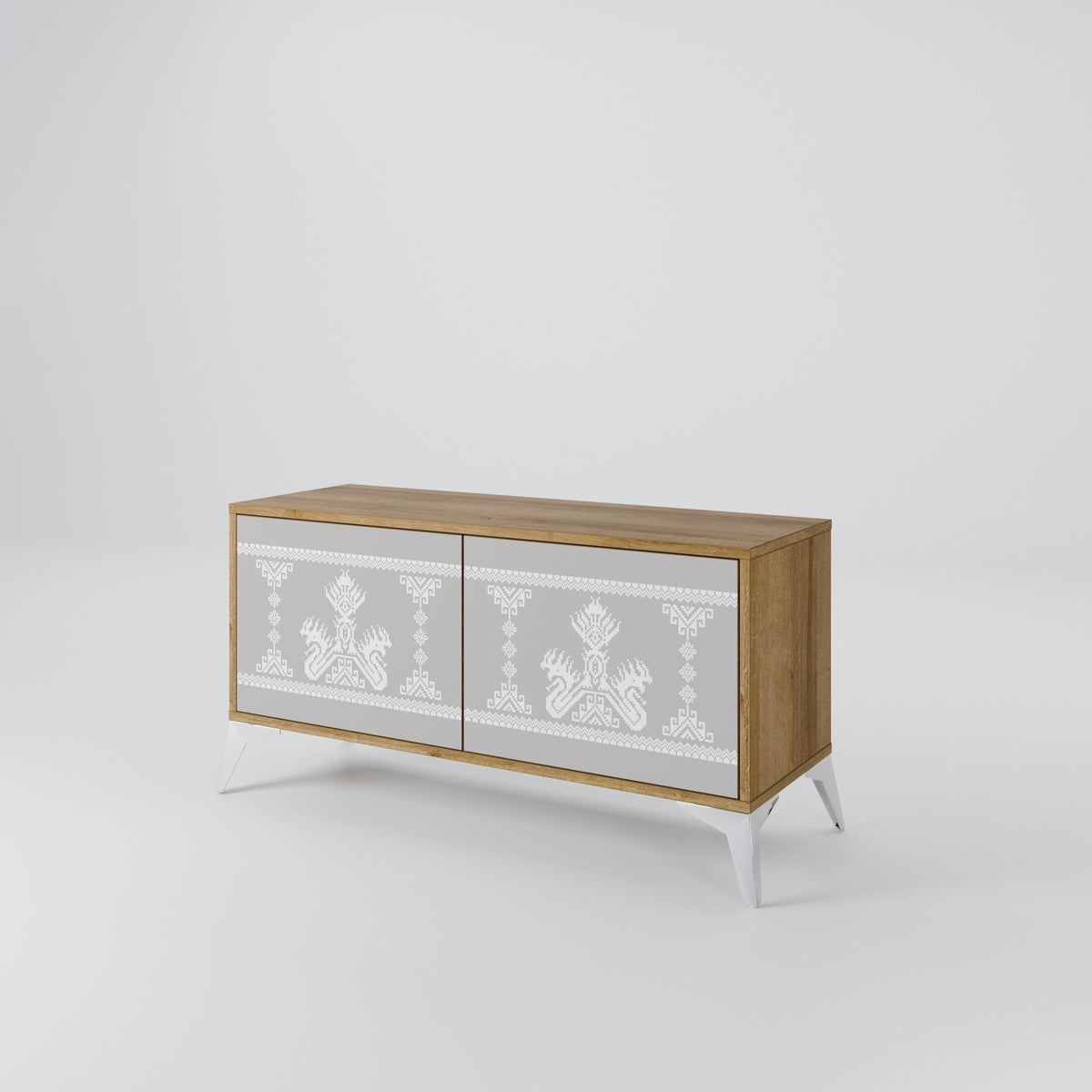 THAI GRAY Compact 2-Door TV Cabinet