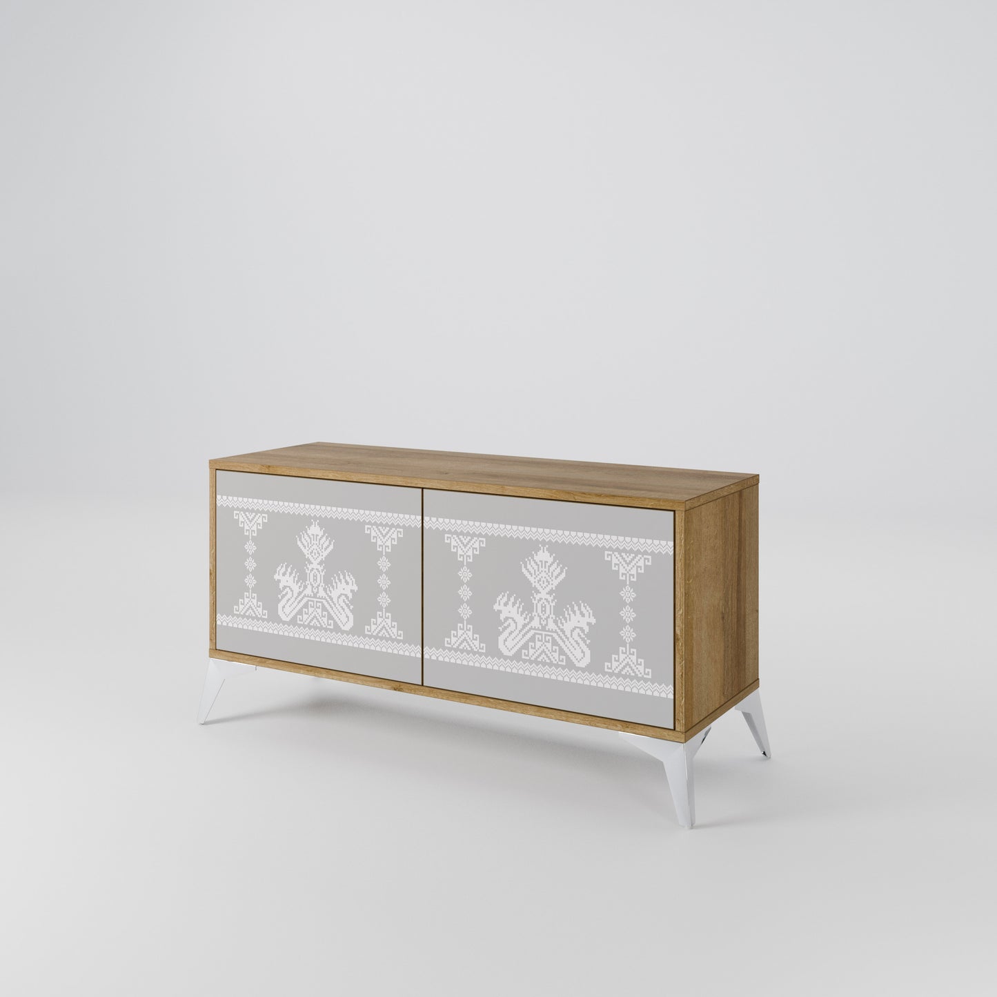 THAI GRAY Compact 2-Door TV Cabinet