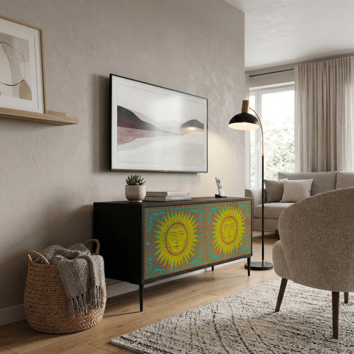 SUNSHINE EULOGY Compact 2-Door TV Cabinet