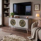 GREEN CIRCLES Compact 2-Door TV Cabinet