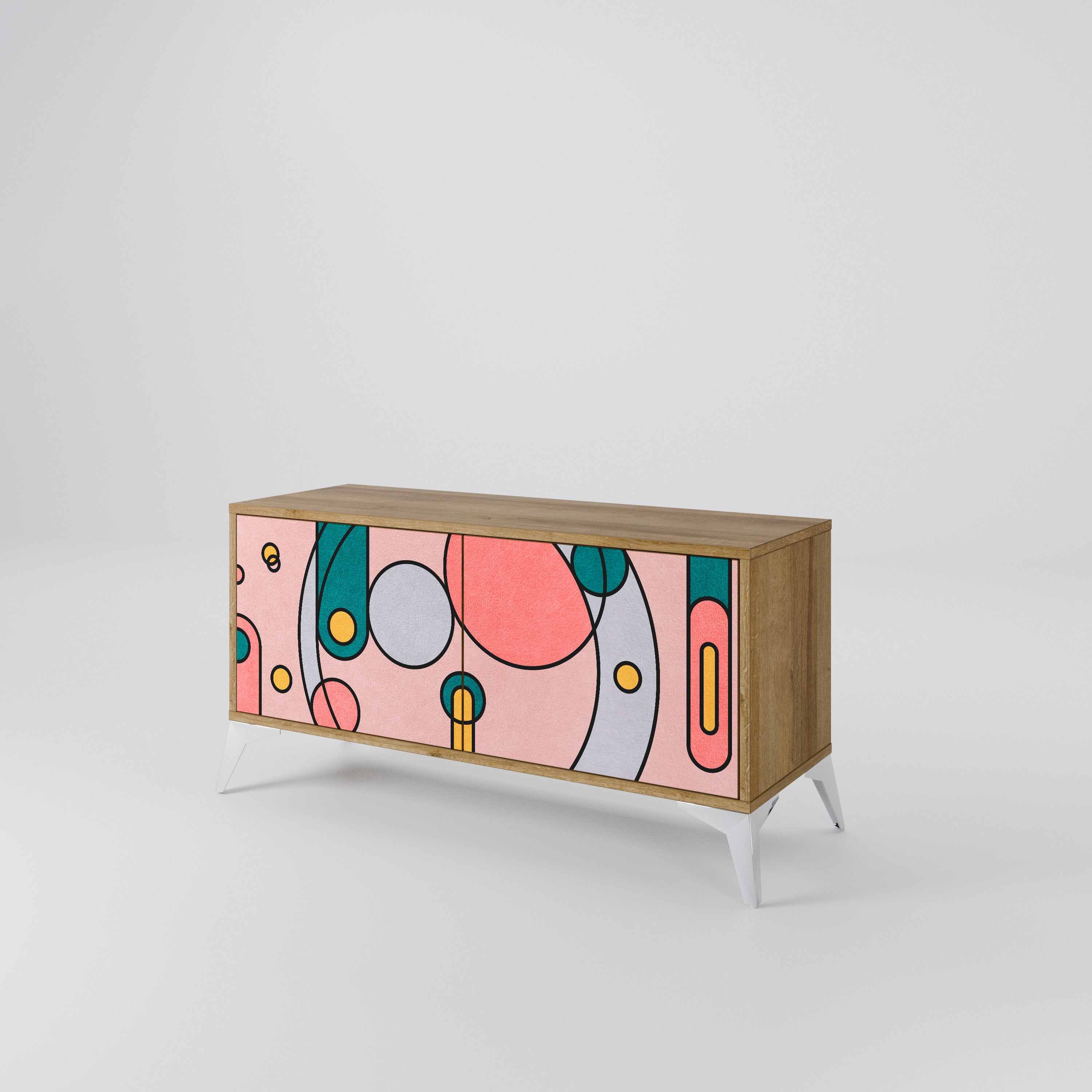 GOSSAMER ECHOES Compact 2-Door TV Cabinet