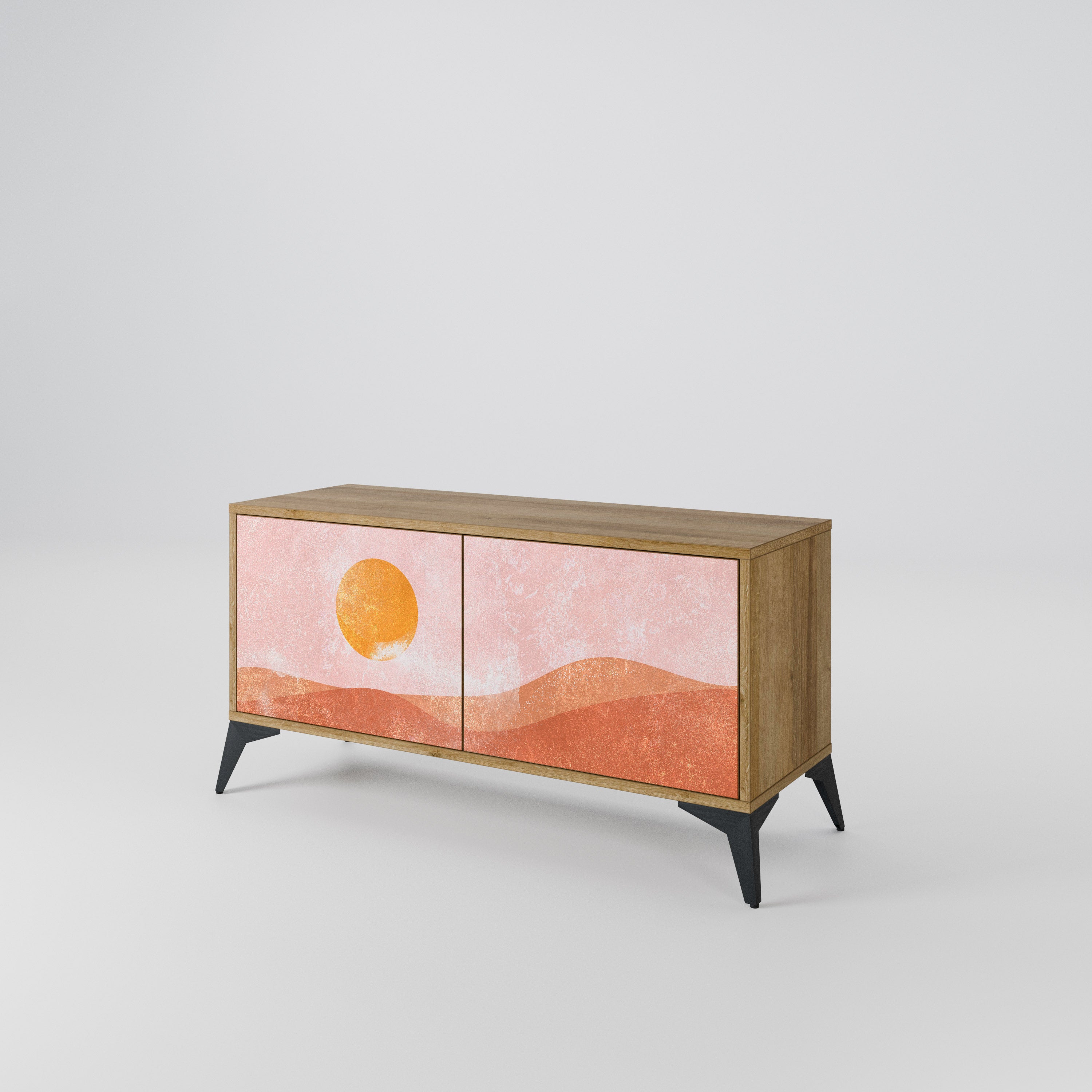 LUMINOUS SUNLIGHT Compact 2-Door TV Cabinet