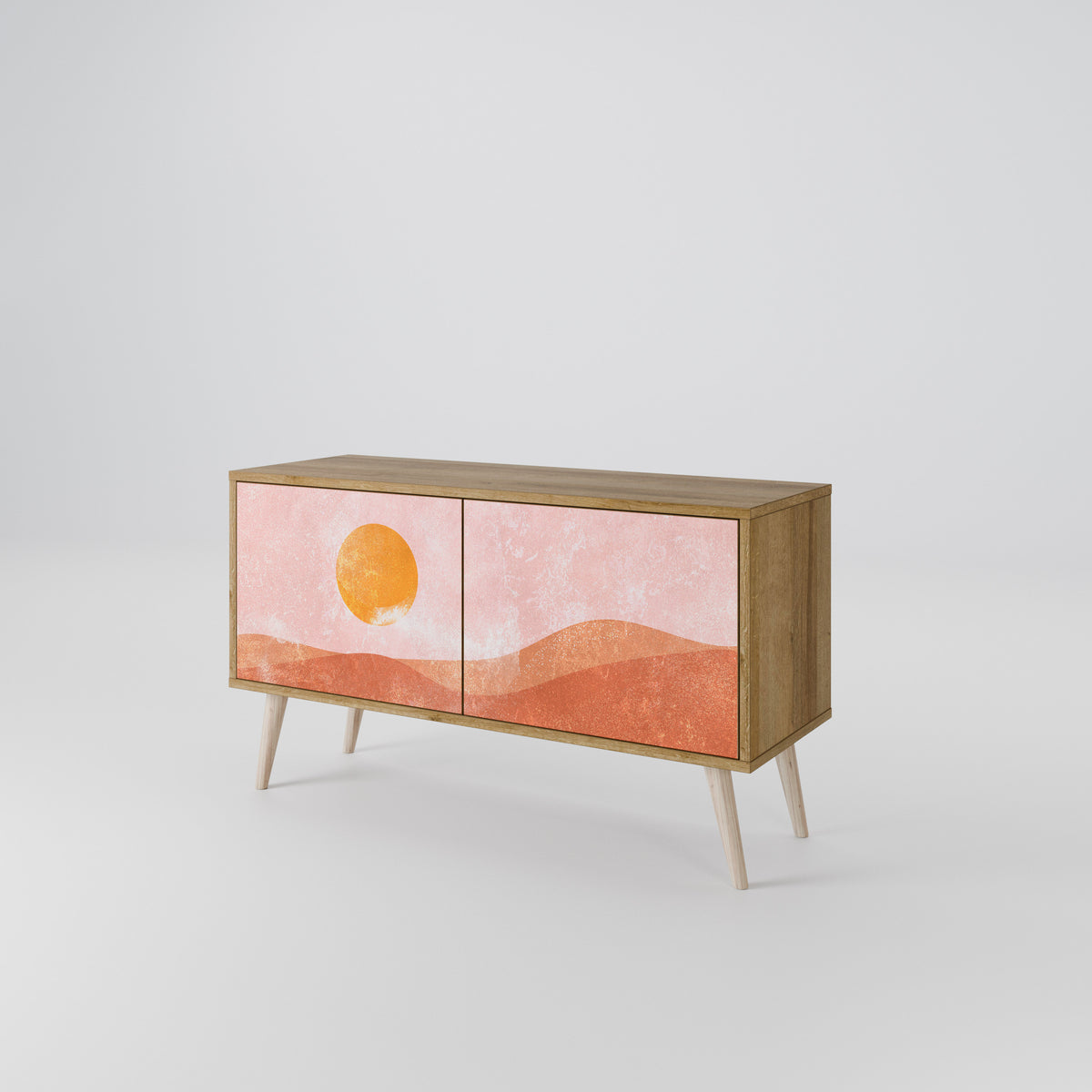 LUMINOUS SUNLIGHT Compact 2-Door TV Cabinet