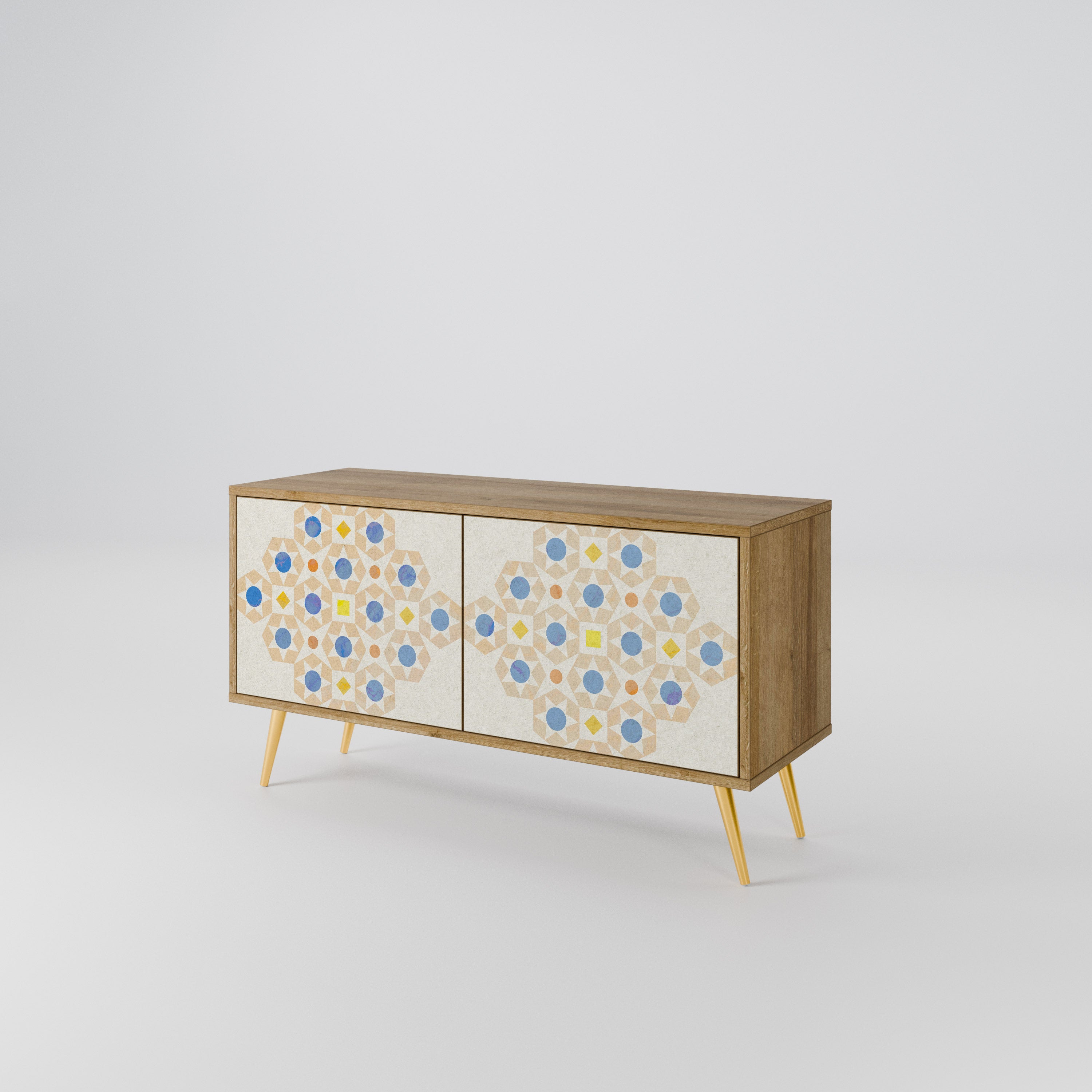 PATTERNED PRISM Compact 2-Door TV Cabinet