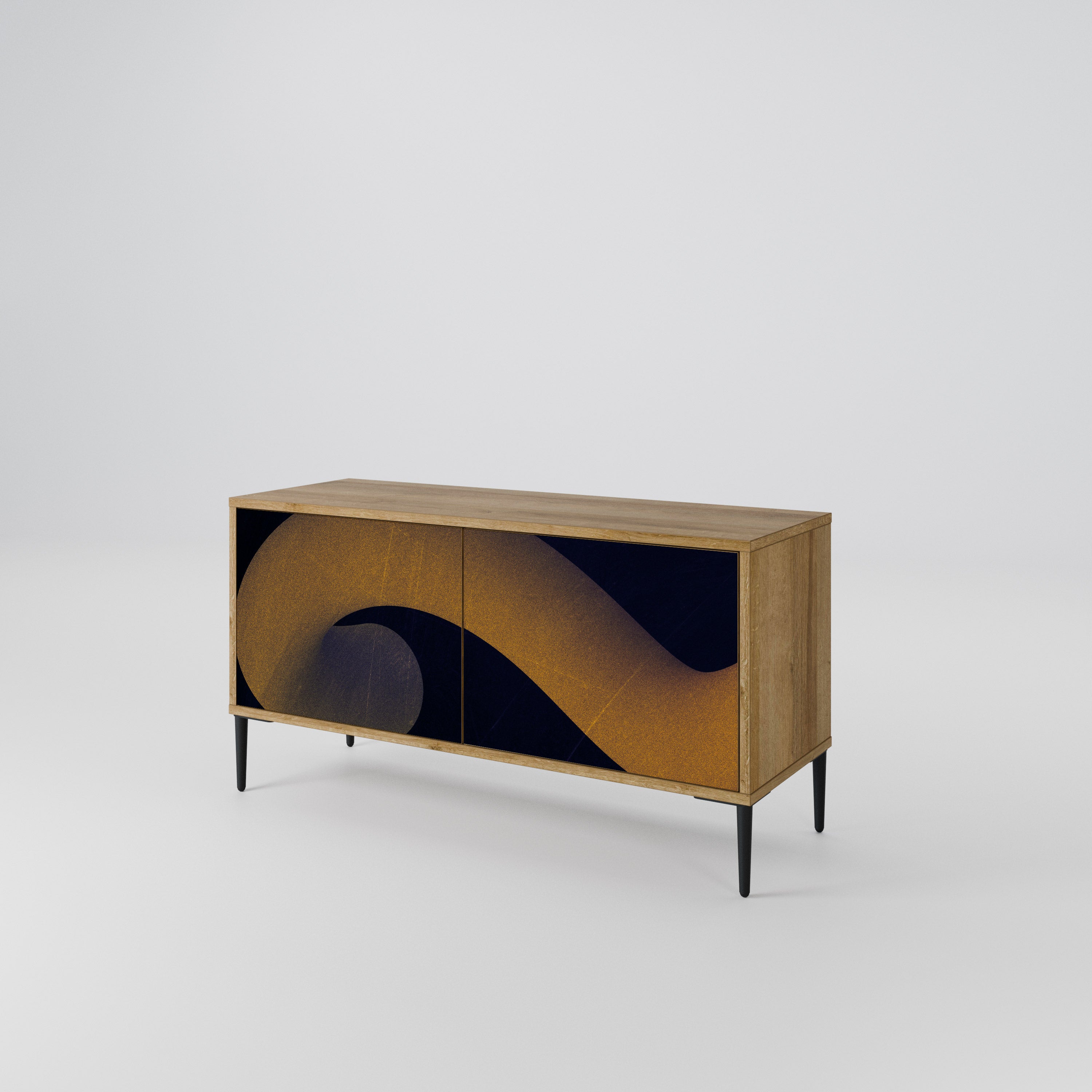 HOLLOW TIME Compact 2-Door TV Cabinet