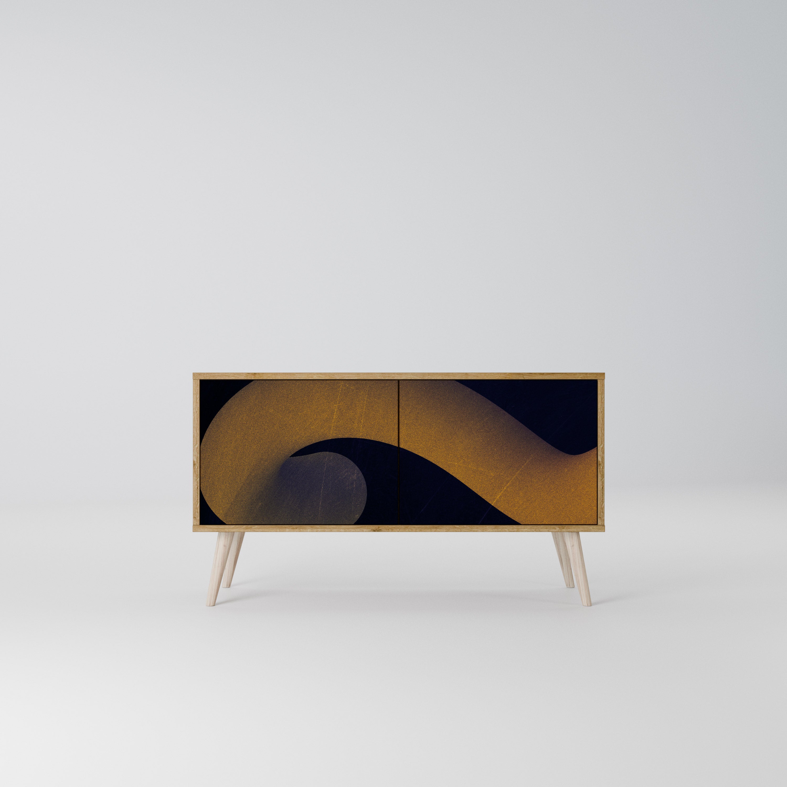 HOLLOW TIME Compact 2-Door TV Cabinet