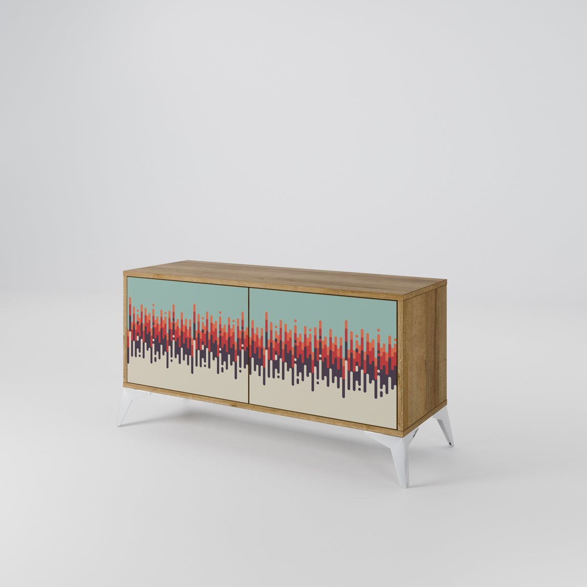 CHROMA CONTOURS Compact 2-Door TV Cabinet