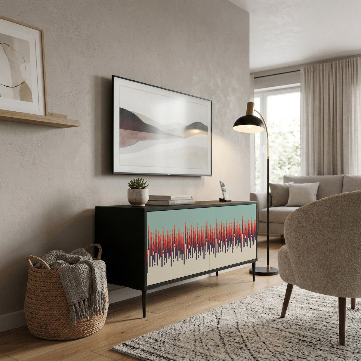 CHROMA CONTOURS Compact 2-Door TV Cabinet