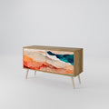 ABSTRACT LANDSCAPE Compact 2-Door TV Cabinet