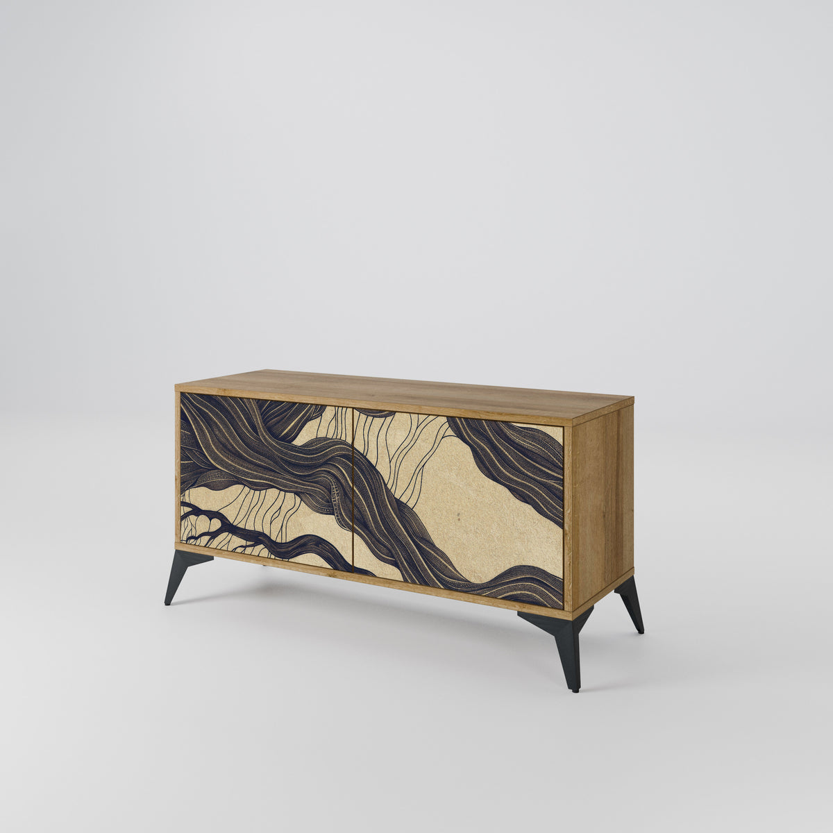 UNIFIED FRAGMENTS Compact 2-Door TV Cabinet