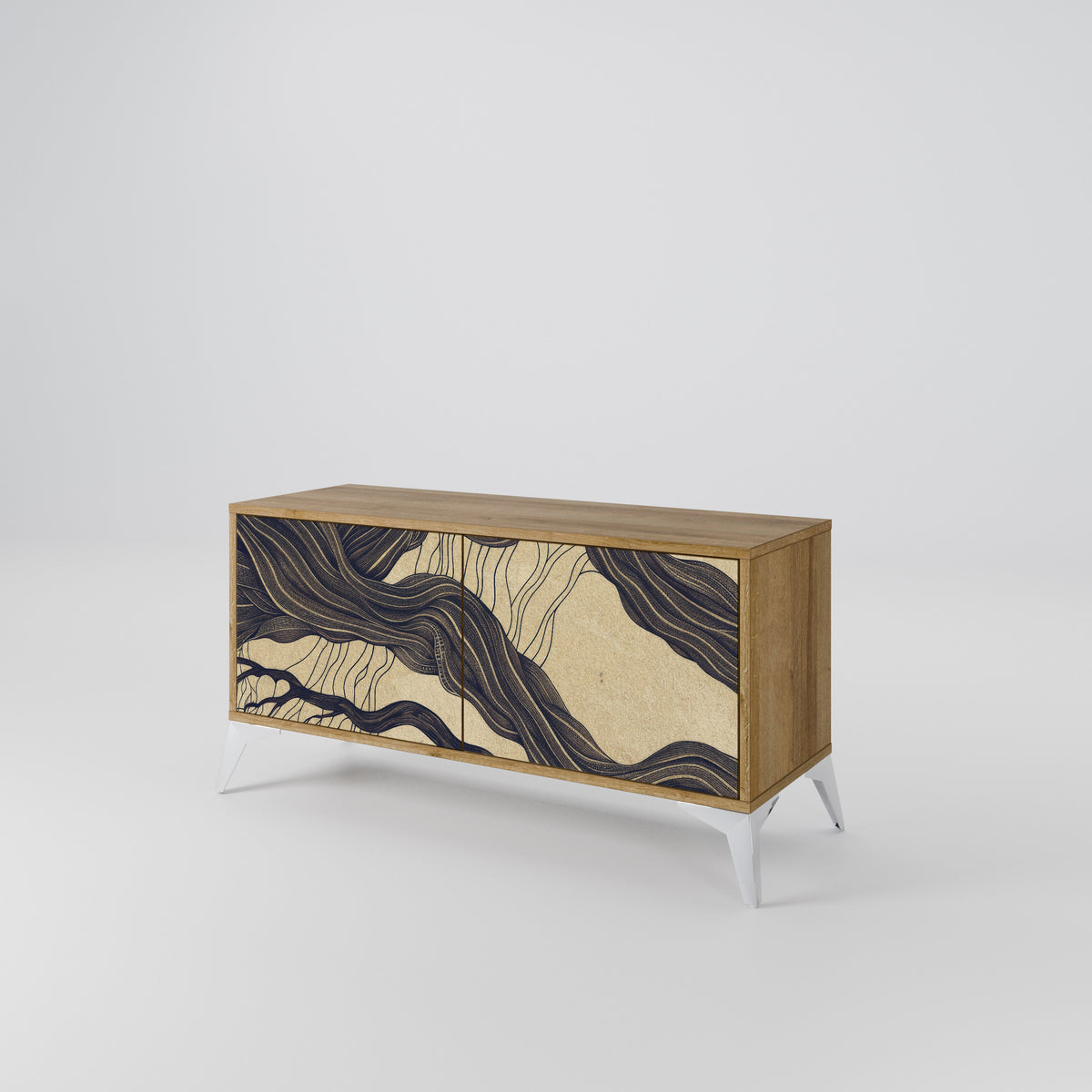 UNIFIED FRAGMENTS Compact 2-Door TV Cabinet