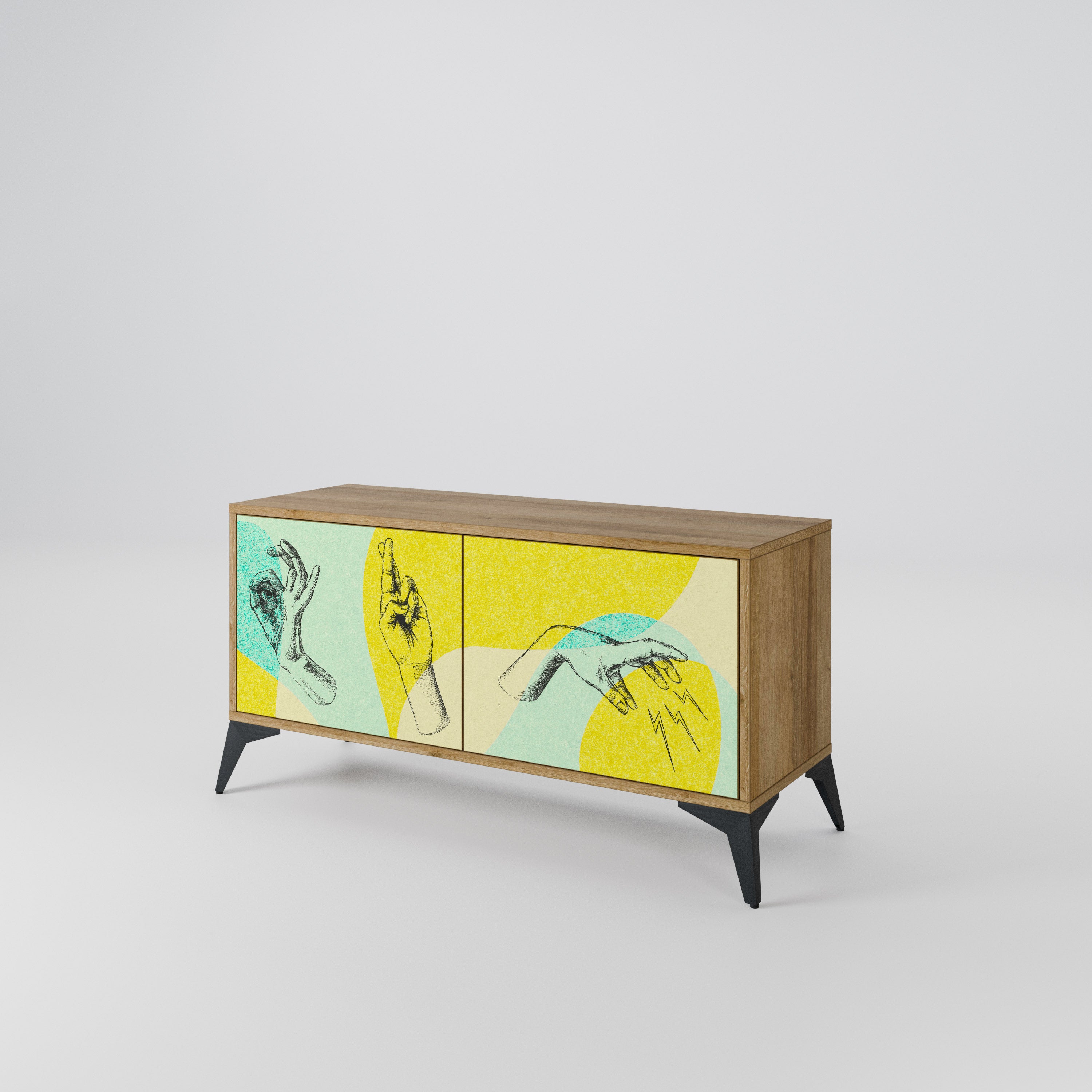 BODY LANGUAGE Compact 2-Door TV Cabinet