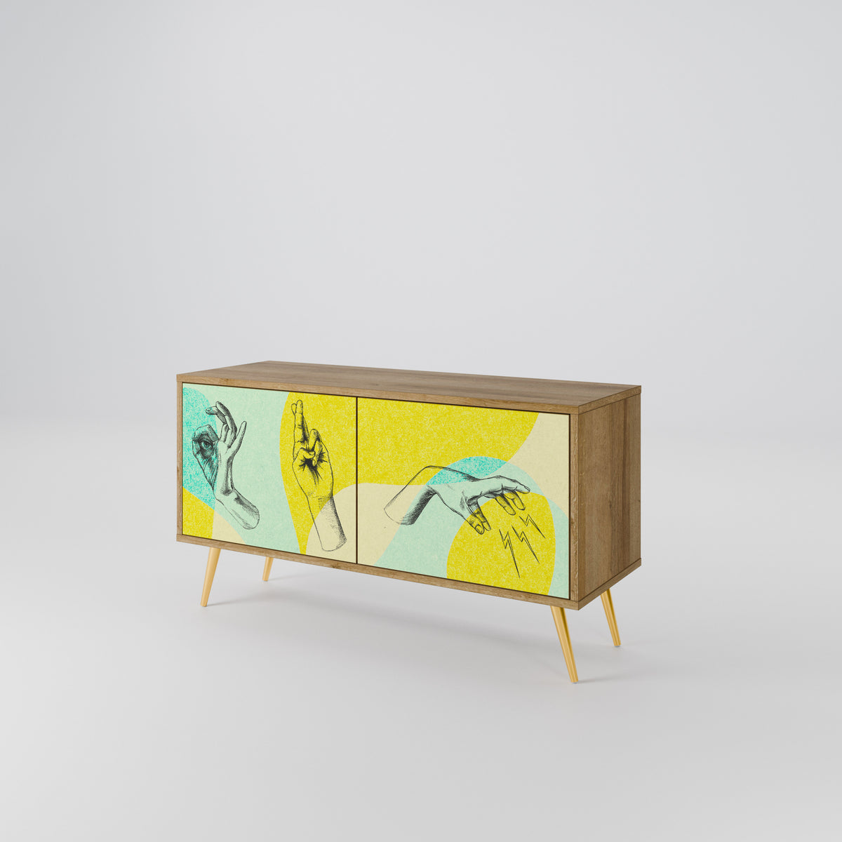 BODY LANGUAGE Compact 2-Door TV Cabinet