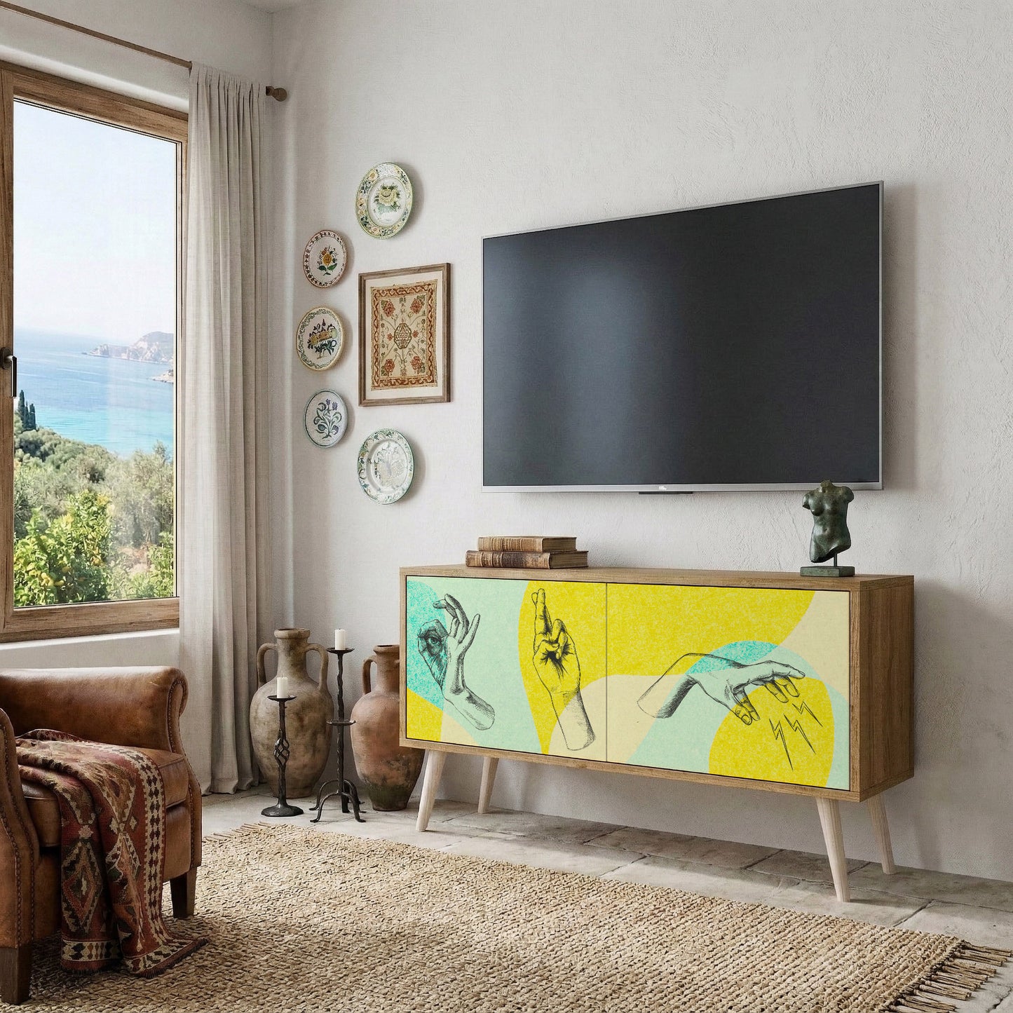 BODY LANGUAGE Compact 2-Door TV Cabinet