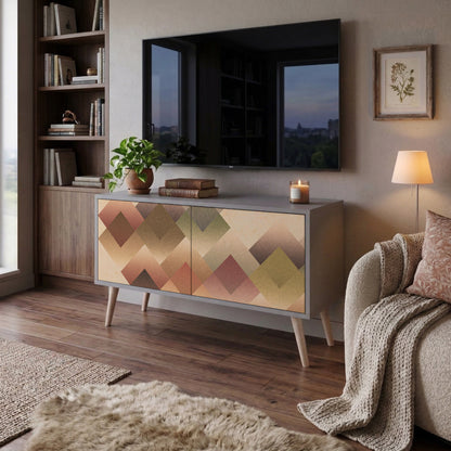 GEOMETRIC FUSION Compact 2-Door TV Cabinet