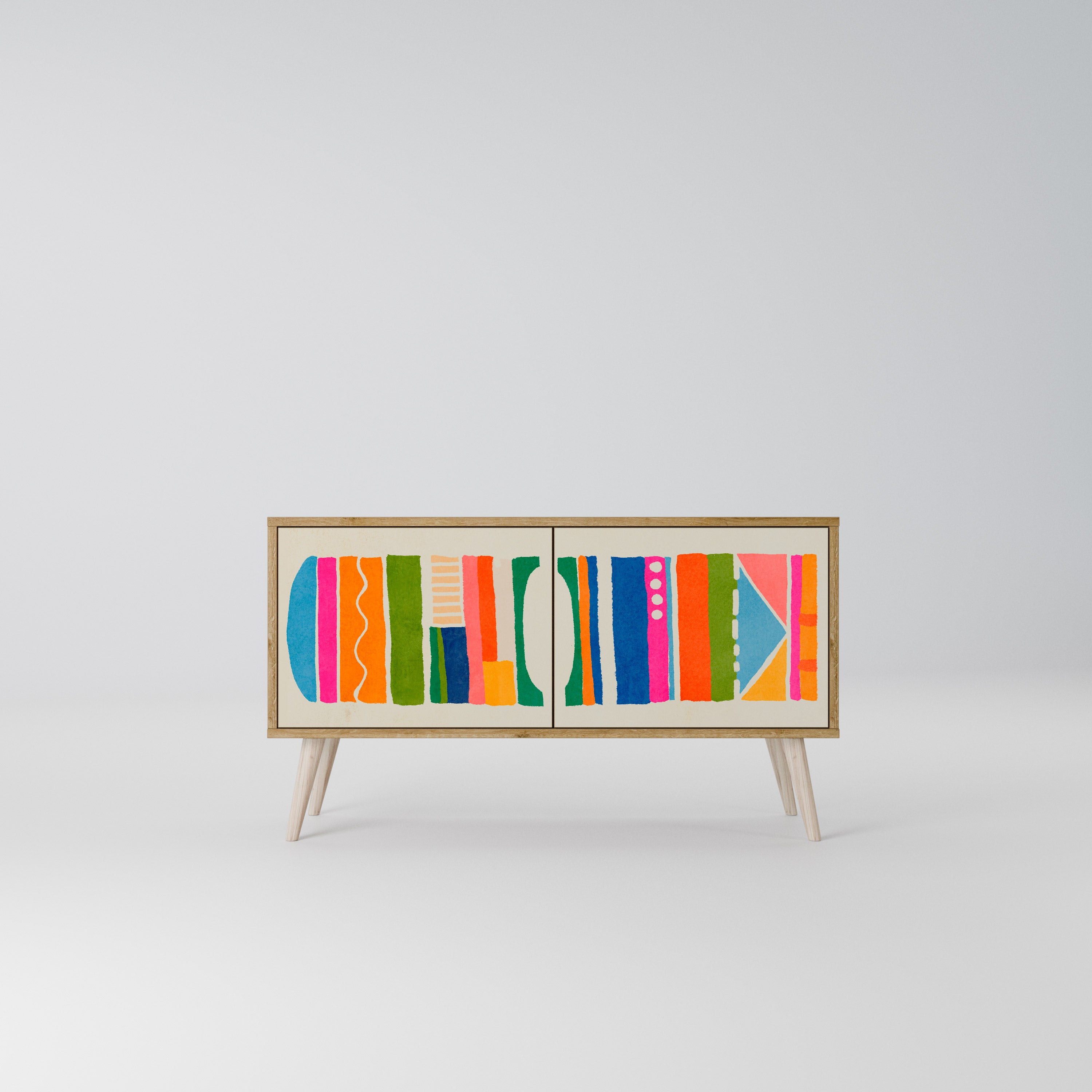 GEOMETRIC SHINE Compact 2-Door TV Cabinet