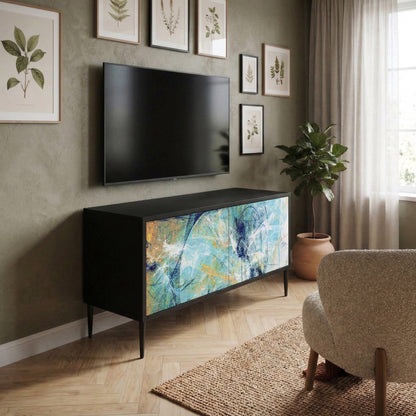 ABSTRACT THOUGHTS Compact 2-Door TV Cabinet