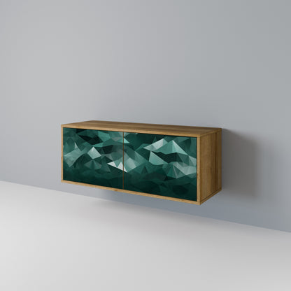 POLYGONAL FLOATING Compact 2-Door TV Cabinet