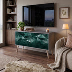 POLYGONAL FLOATING Compact 2-Door TV Cabinet