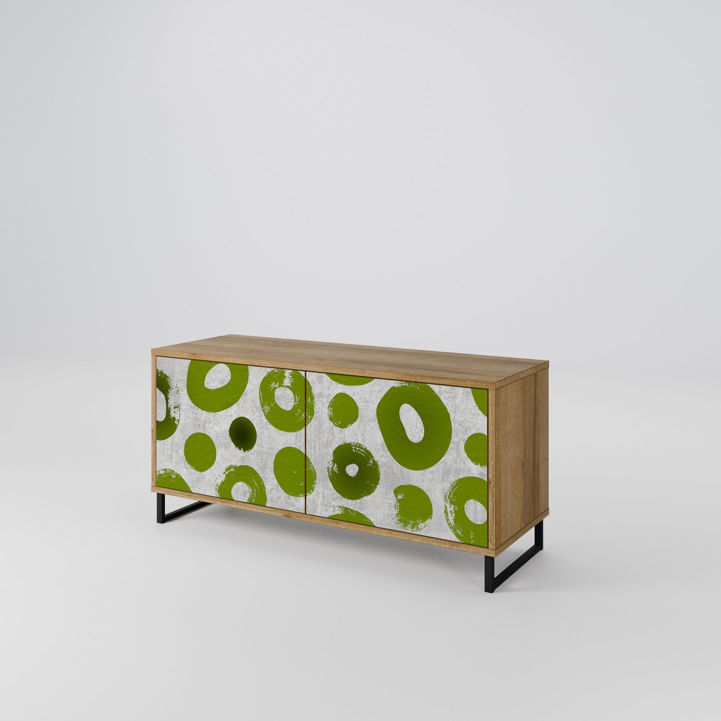 GREEN RHAPSODY Compact 2-Door TV Cabinet