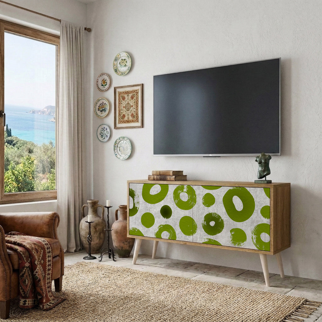 GREEN RHAPSODY Compact 2-Door TV Cabinet