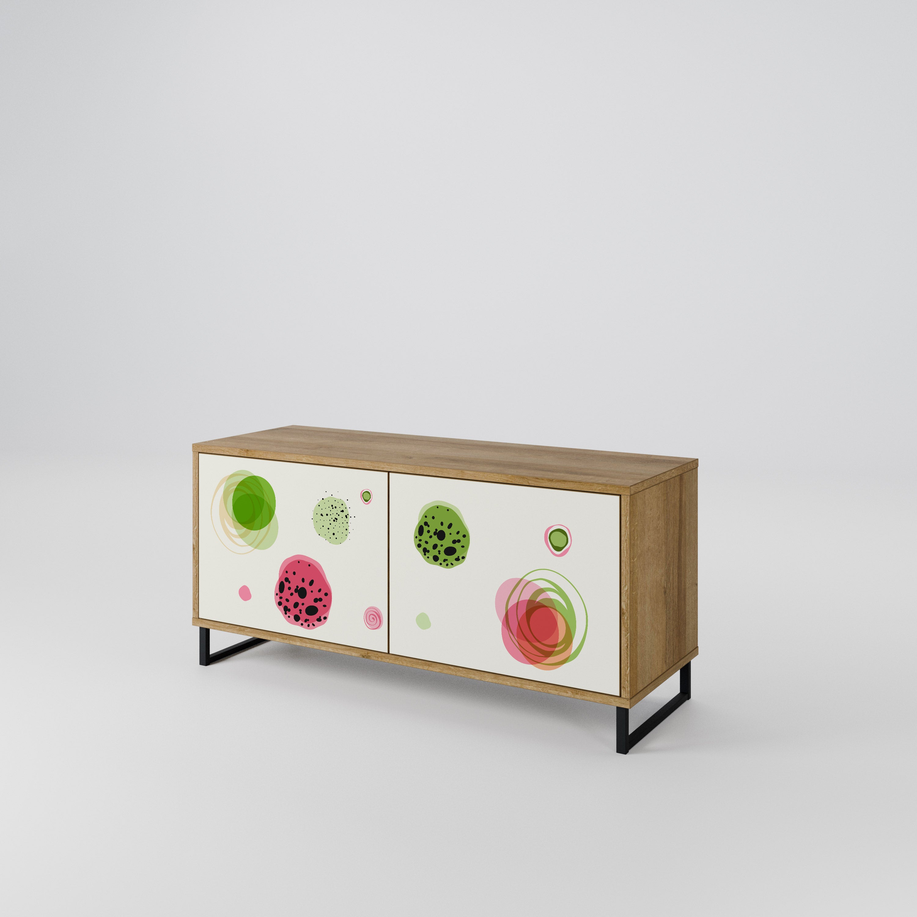 COLORFUL COSMOS Compact 2-Door TV Cabinet