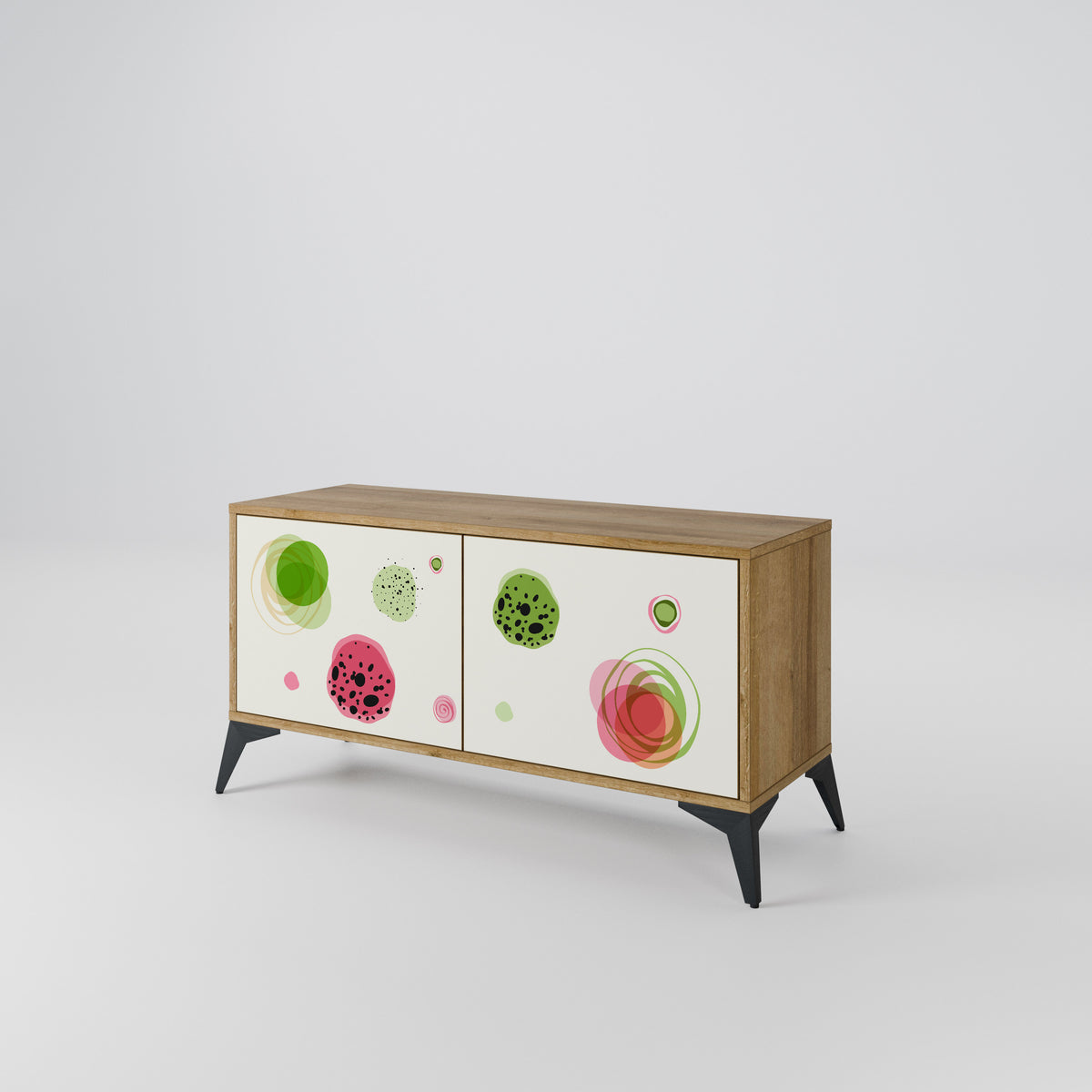 COLORFUL COSMOS Compact 2-Door TV Cabinet