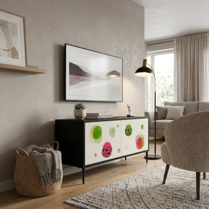 COLORFUL COSMOS Compact 2-Door TV Cabinet