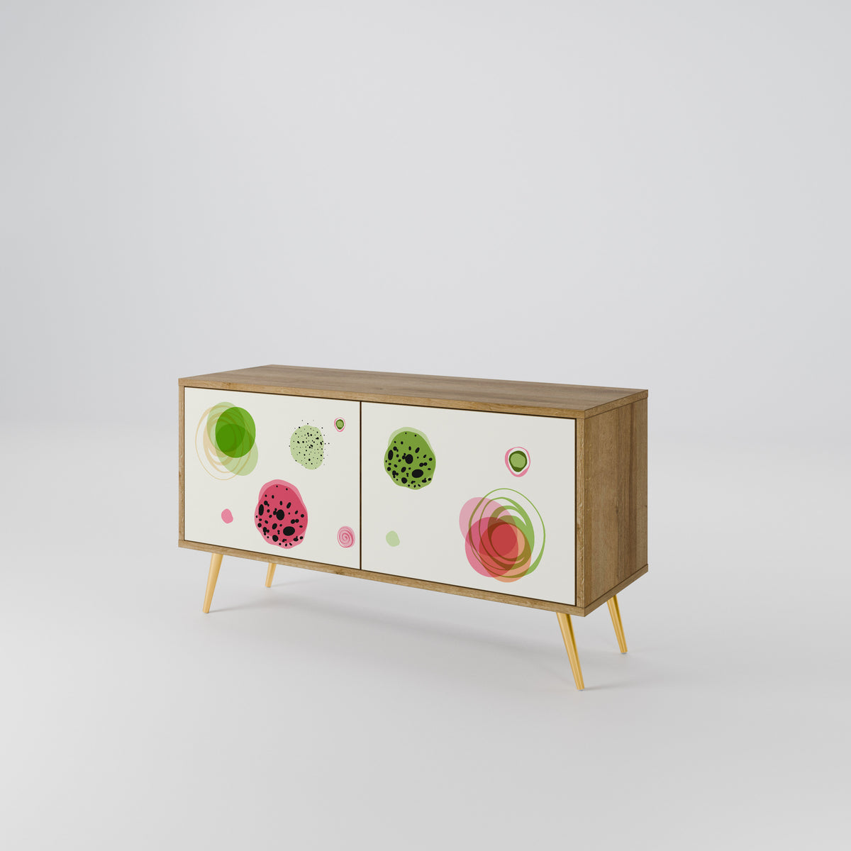 COLORFUL COSMOS Compact 2-Door TV Cabinet