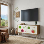 COLORFUL COSMOS Compact 2-Door TV Cabinet