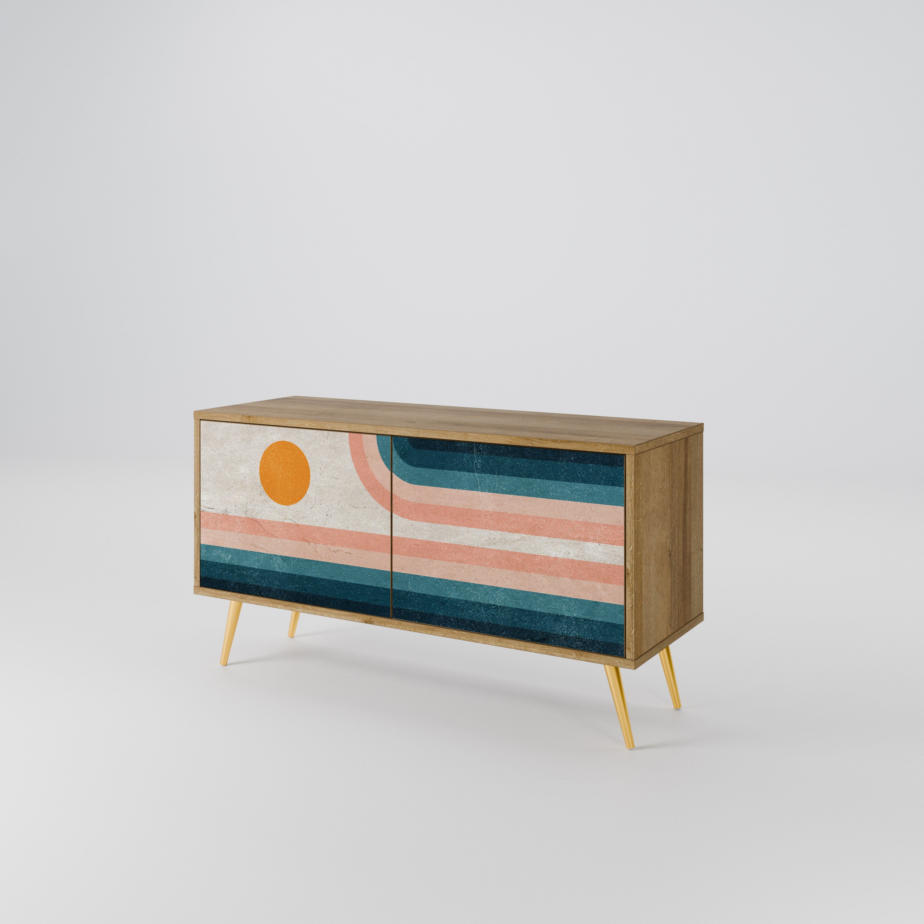 TWO HALVES Compact 2-Door TV Cabinet