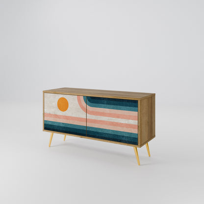 TWO HALVES Compact 2-Door TV Cabinet