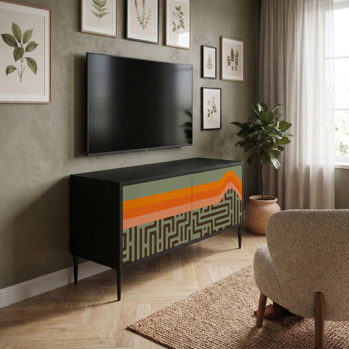 SIMPLE SOLUTIONS Compact 2-Door TV Cabinet