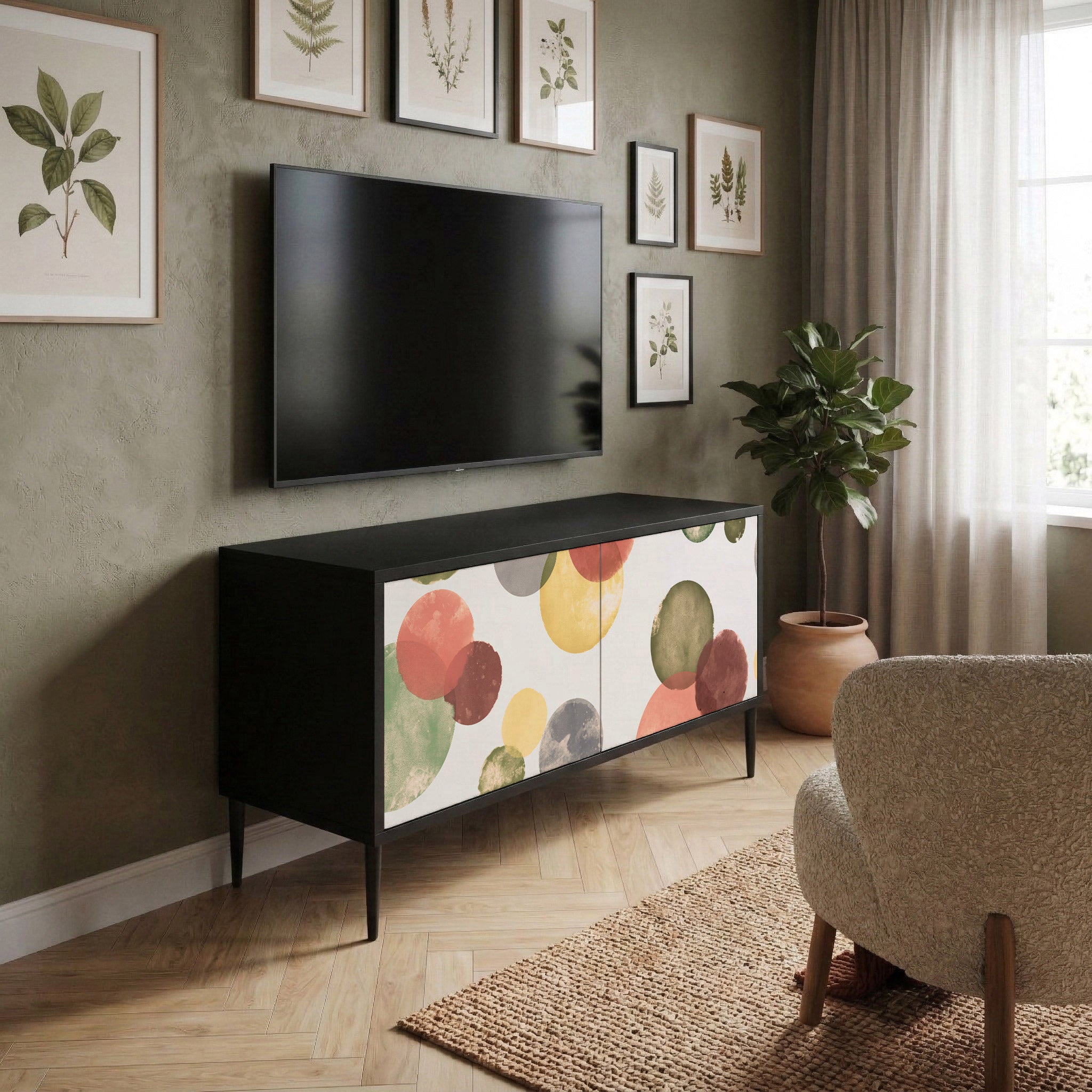 FLEETING HAPPINESS Compact 2-Door TV Cabinet
