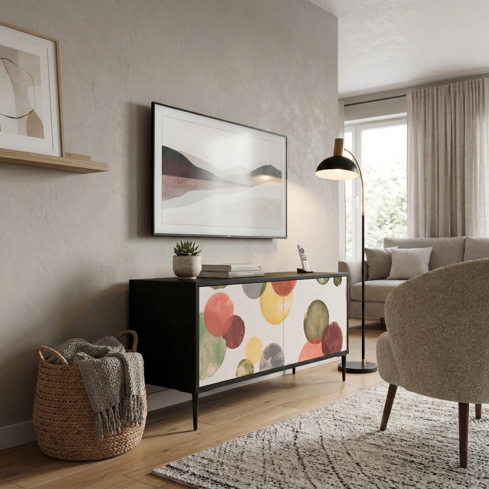 FLEETING HAPPINESS Compact 2-Door TV Cabinet