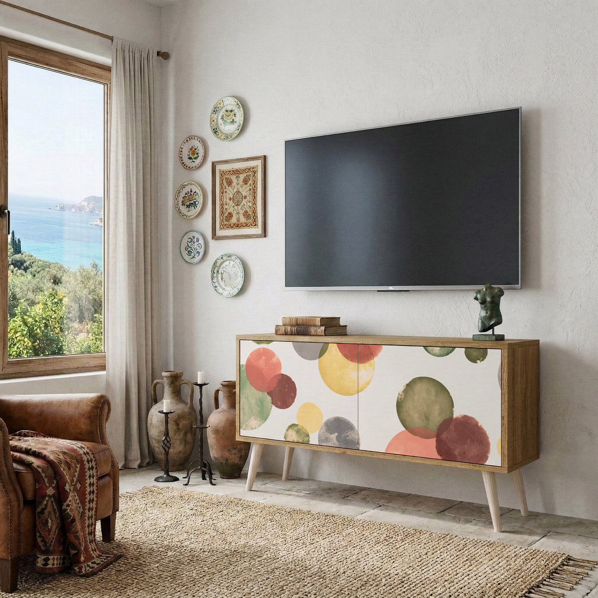 FLEETING HAPPINESS Compact 2-Door TV Cabinet