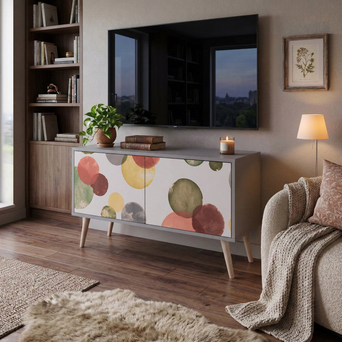 FLEETING HAPPINESS Compact 2-Door TV Cabinet