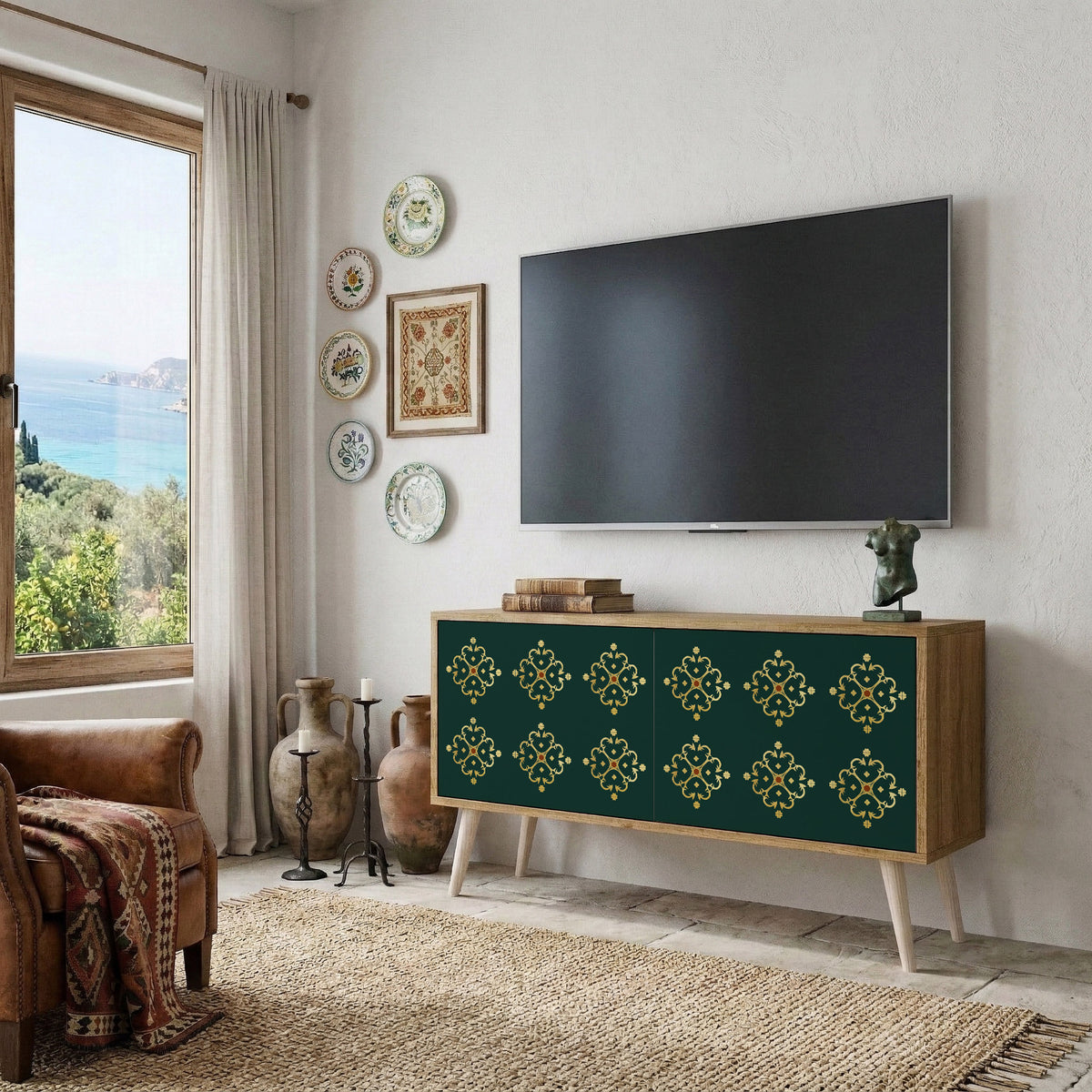 ROYAL MEDALLION Compact 2-Door TV Cabinet
