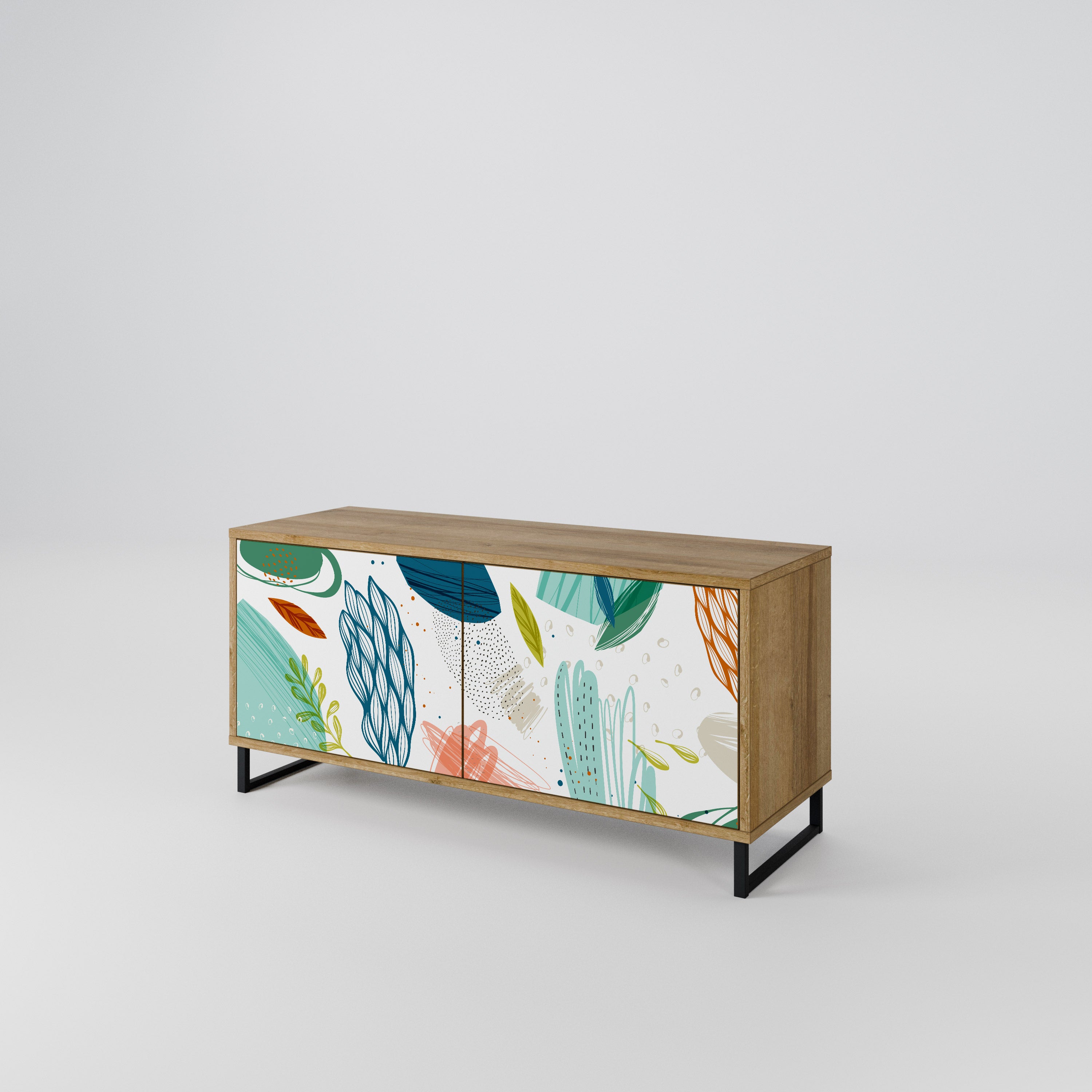 BOTANICAL HURRICANE Compact 2-Door TV Cabinet